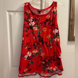 Torrid Size 2 Red Floral Tank Top